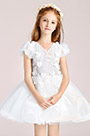 Jolie Robe Pour Fille Courte Blanche Princesse