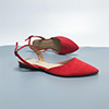 Suede Open Heel Pointed Flat Shoes