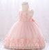 Round Neck Handmade Lace Baby Dress