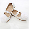 Girl's Round Toe Princess Leather Flat Flower Girl Shoes