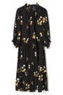 Silk Printed Dress Drop Waist Dress Day Wear