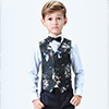 Boys Print Un Botón de Cierre Trajes de Esmoquin