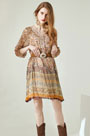 Silk Printed Summer Dress Holiday Dress Day Wear