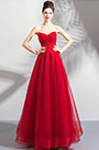 Roter Schatz Plissee Party Abibal Prom Ballkleid