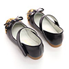 Girl's Closed Toe Leather Flat Flower Party Shoes