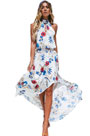 Halfter gedruckt Sommerkleid Urlaub Kleid