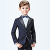 Dark Blue Boys Suits Children Wedding Tuxedo