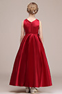 Red Classic Children Wedding Flower Girl Dress