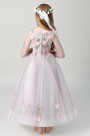 Princess 3/4 Sleeves Children Wedding Flower Girl Dress