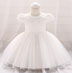 Lovely Lace Beadings Applique Baby Dress
