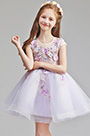 Cute Short Sleeves Wedding Flower Girl Party Dress