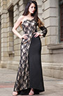 One Shoulder Lace Evening Dress Prom Dress