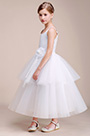 Weiss Hochzeit Blumenkinder Party Kleid