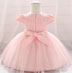 Lovely Lace Beadings Applique Baby Dress