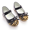 Girl's Closed Toe Leather Flat Flower Party Shoes