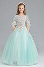 Flora Long Handmande Princess Party Girl Dress