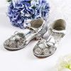 Girl's Round Toe Sequins & Beads Flower Dance Shoes