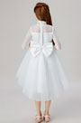 High Neck Bow-knot Flower Girl Dress
