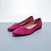 Women Suede Toe Closed Pointed Flat Shoes