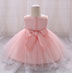 Prinzessin Bow Knoten Spitze Baby Kleid