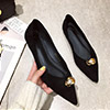 Women Daily Suede Toe Closed Pointed Flat Shoes