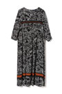 Silk Round Neck Printed Dress Day Dress