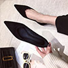 Women Suede Toe Closed Pointed Flat Shoes