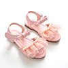 Girl's Open Toe Leather Flat Flower Sandals Shoes