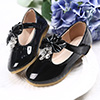 Girl's Round Toe Princess Leather Flat Flower Girl Shoes