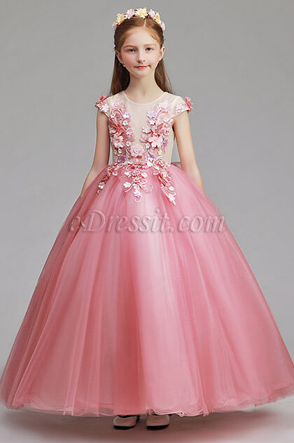 Vestido de fiesta de la muchacha de flor de la boda de flora