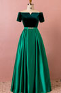 Green A-line Evening Dress Women Plus Size Dress