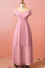 Pink Off Shoulder Women Dress Plus Size Dress