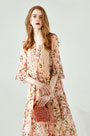 Fashion Silk Printed Long Holiday Dress Day Wear