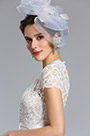 white Cap Sleeves Wedding Cocktail Dress