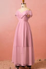 Pink Off Shoulder Women Dress Plus Size Dress