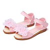 Girl's Open Toe Leather Flat Flower Sandals Shoes