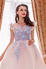 Robe de Cocktail Courte Belle Princesse Rose