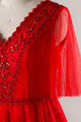 Elegant Red A-line Evening Dress Plus Size Dress