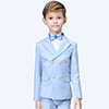 Light Blue Boys Suit Double-breasted Tuxedo