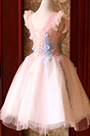 Robe de Cocktail Courte Belle Princesse Rose