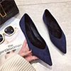 Women Suede Toe Closed Pointed Flat Shoes