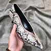 Women Leopard&Black Toe Closed High Heels Shoes