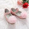 NEW Children Girl Closed Toe Leather Flower Shoes