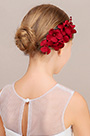 Flor Artificial Red Girl Peine Sombreros