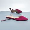 Suede Open Heel Pointed Flat Shoes