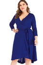 Classic Plus Size V-cut Cocktail Dress Women Dress