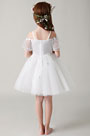 Princess White Children Wedding Flower Girl Dress