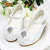 Girl's Lovely Sequin Round Toe Leather Flower Girl Shoes