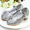 Girl's Lovely Sequin Round Toe Leather Flower Girl Shoes
