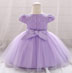 Lovely Lace Beadings Applique Baby Dress